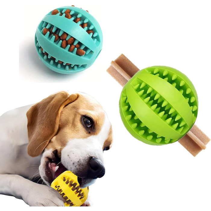 Чищення зубів (малі, середні, великі (5 см, 6 см, 7 см)), 3 Pack Dog Balls - Dog Toy Intelligence Ball - Natural Rubber Puppy Toy Dog Ball for Small Medium Large Dogs