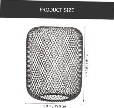 Вінтажні ліхтарі Абажур Люстра Лампа Захисна клітка Металева клітка Абажур Підлоговий абажур Лампа Захисний корпус Металева клітка Пряма кована 19x15смx2 шт. Чорнаx2 шт., 2 шт.