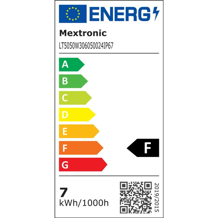 Світлодіодна стрічка/світлодіодна стрічка Mextronic IP67 з регулюванням яскравості 5050 теплий білий (3000K) 72W 500CM 24V IP67