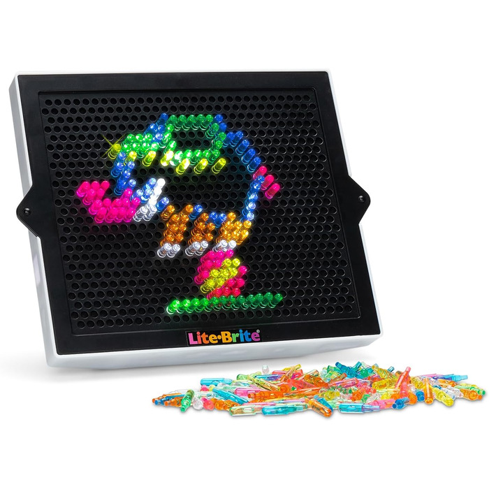 Основні Fun Lite-Brite Ultimate класична дошка для малювання з підсвіткою, світлодіодна дошка для малювання з кольорами, іграшка, що світиться в темряві, художня дошка для малювання з підсвіткою та неоновим ефектом Дошка для малювання не входить до компле