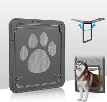 Для дверей Fly Screen Cat Flap Fly Screen з магнітним замком Легке встановлення Двері для собак для котів/собак (29 см * 24 см) (Внутрішній розмір (36 см * 31 см))