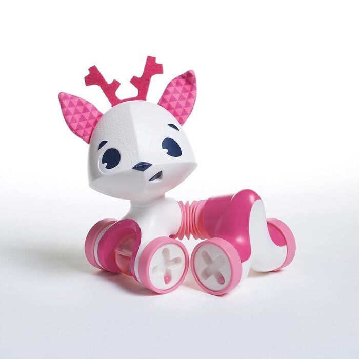 Ігрова фігурка Tiny Love Rolling Toys Fawn, мила іграшка на колесах з корпусом гармошки та безліччю варіантів розваг та ігор, підходить для дітей від 0М, оленяча Флоренція, різнокольорова