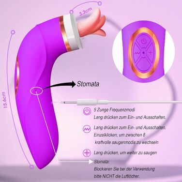 Вібрація для жінок Фалоімітатор Вібратор Секс-іграшки для пар Клітор Лизання Присоска з APP, Секс іграшки Набори вібраторів для жінок Сексуальна стимуляція з 8 режимами смоктання 5 режимів язика Секс-іграшки для жінок