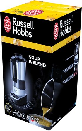 Мультиварка Russell Hobbs 2в1 Суповарка та блендер Супова машина (повністю автоматичний блендер з функцією приготування супів та дитячого харчування, смузі, 8 програм, 1,75 л) Супова машина 21480-56