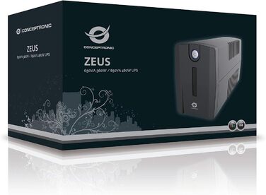 ДБЖ Conceptronic ZEUS04EM 2200 ВА 1320 Вт, (650 ВА / 360 Вт, 2 роз'єми Schuko)