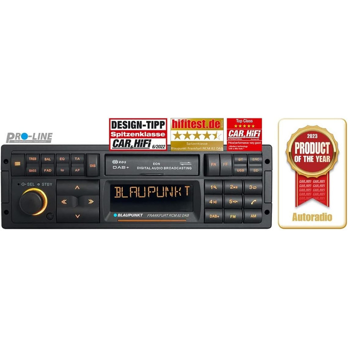 Автомагнітола Blaupunkt Frankfurt RCM 82 DAB, 1-DIN, DAB, Bluetooth, AUX USB, вхід для SD-карти, пульт дистанційного керування на кермі, система гучного зв'язку, еквалайзер, 200 Вт