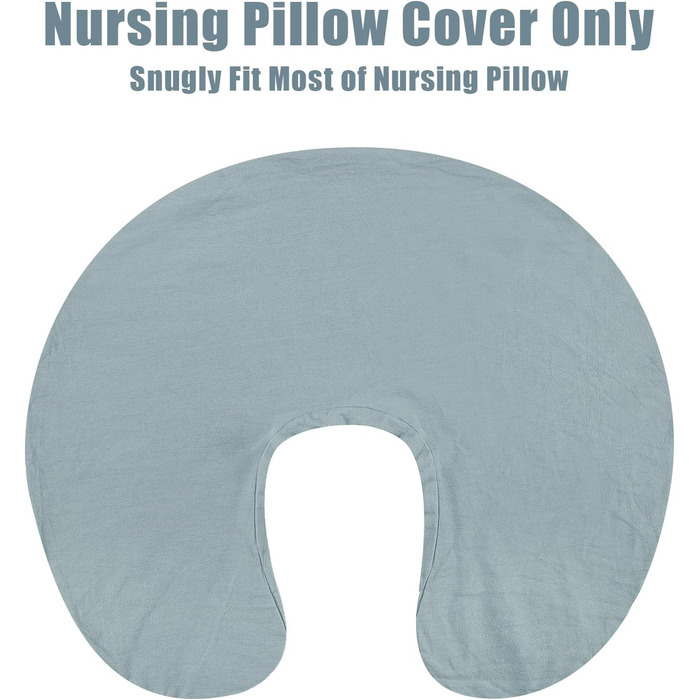 Наволочка SWESEN Nursing Pillow Cover for Baby Girls, Nursing Pillow Slipcover, щільно прилягає до дитячої подушки для годування, придатна для машинного прання та дихання, зелена, 2 шт.