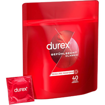 Класичні презервативи Durex Emotional ідеальна посадка та легке розкручування Тонкий, зволожений, прозорий, приємний запах Упаковка 40 шт. (1 x 40 шт. ) 40 шт. (1 упаковка)