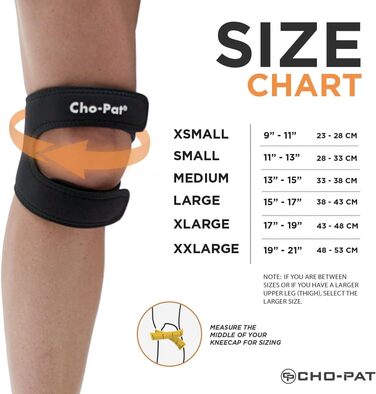 Чохол на коліно Cho-Pat маленький чорний Dual Action Knee Strap