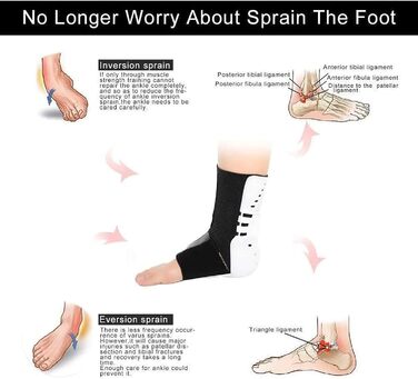 Ортез на гомілковостопний суглоб, стабілізуючий бандаж, коректор болю, стабілізуючий ортез на гомілковостопний суглоб, бандаж для підйому стопи при ходьбі у взутті, захист від розтягнення зв'язок ліворуч M