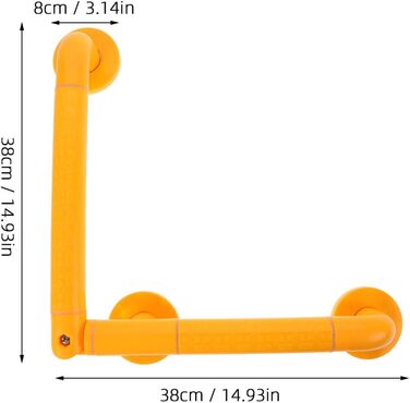 Поручні для ванн і душів протиковзкі поручні для душу з нержавіючої сталі Ручка для душу для туалету для людей похилого віку з обмеженими фізичними можливостями Ручка для валу ванної кімнати жовтого кольору