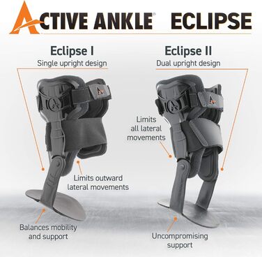 Бандаж для підтримки Tandem Sport Ankle Active Eclipse II, захист від розтягувань, для чоловіків і жінок, жорсткі ремені стабілізатора