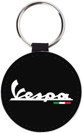 Брелок чорний сумісний з скутером Vespa flag Italy 50 Antique, Black , One size