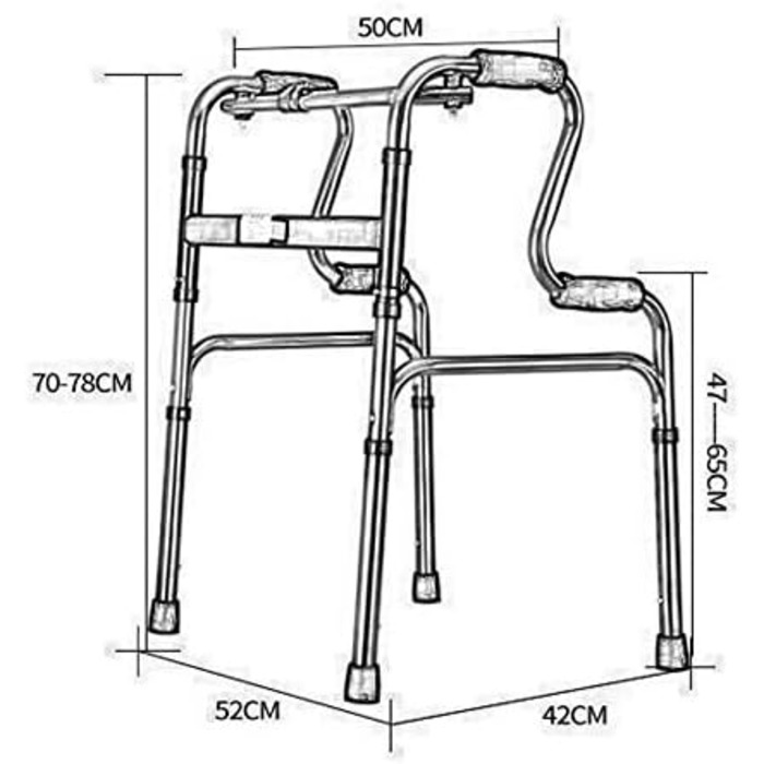 Ходунки WUFUE, розбірні, допоміжні засоби для ходьби, рама поручнів для реабілітації людей похилого віку стоячи, алюмінієвий сплав, для людей похилого віку