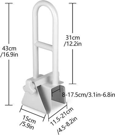 Регульована страхувальна планка для ванни, поручень з нержавіючої сталі, душова штанга, поручень, поручні для літніх людей, поручень для душу