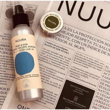 Мінеральний сонцезахисний крем NUURA для дітей SPF 50 - натуральний і біорозкладаний сонцезахисний крем для немовлят і дітей