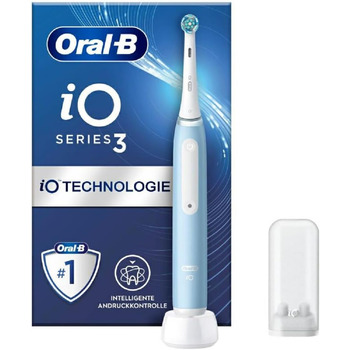 Електрична зубна щітка Oral-B iO 3N, синя, кругла щітка, м'які мікровібрації, 3 режими чищення, 1 зарядний пристрій, 1 тримач щітки, акумуляторна синя 1 шт. (1 упаковка)