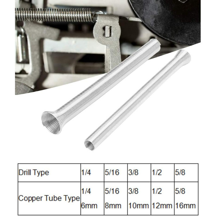 ШАБЛОНІВ 21 см Згинальна пружина, сталевий еластичний пружинний трубогиб високої щільності 1/4 5/16 3/8 1/2, 5/8 дюймовий мідний трубогиб, м'яка мідна алюмінієва труба ПВХ електричний дріт, 5