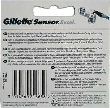 Леза Gillette SensorExcel, 5 шт.