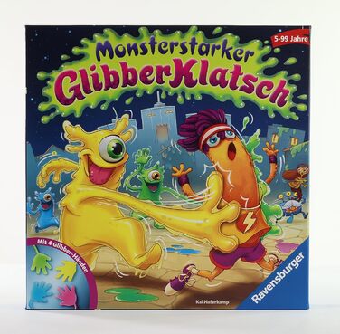 Дитяча гра Ravensburger Monsterstarker Glibber-Klatsch, салонна та сімейна гра, для дітей та дорослих, для 2-4 гравців, від 5 років Monsterstarker Glibberklatsch