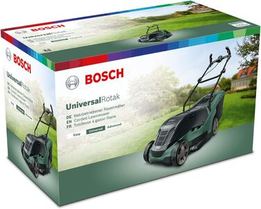 Електрична газонокосарка Bosch UniversalRotak 550 (1300 Вт, ширина зрізу 36 см, площа газону до 550 м, в коробці) Покоління 5 Новий дизайн