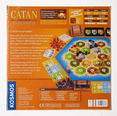 Розширення для Catan - The Game, настільна гра для 3-4 гравців віком від 12 років, грається тільки з базовою грою, Settlers of Catan, 682736 Catan - Cities & Knights