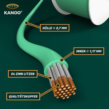 Монтажний набір Kanoo для роботів-газонокосарок з обмежувальним дротом довжиною 250 м 500 кілочків 20 кабельних з'єднувачів - практична комплектація для прокладання обмежувального дроту всіх поширених марок Кабель довжиною 250 м 500 кілочків 20 кабельних