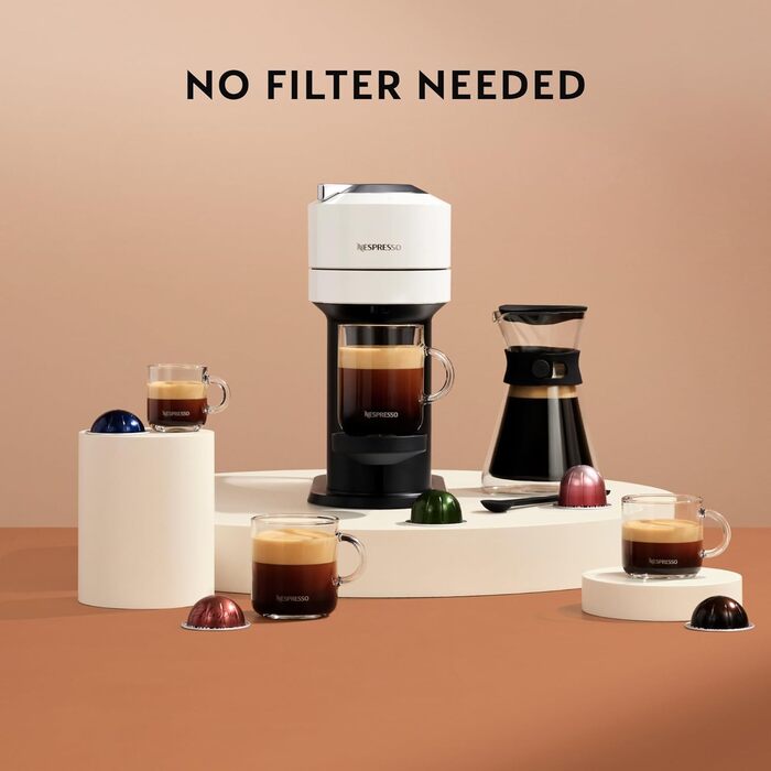 Кавоварка в капсулах Nespresso De'Longhi ENV 120.W Vertuo Next, біла без піноутворювача молока