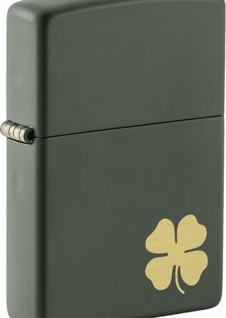 Кишенькова запальничка Zippo Four Leaf Clover Green Matte Кишенькова запальничка