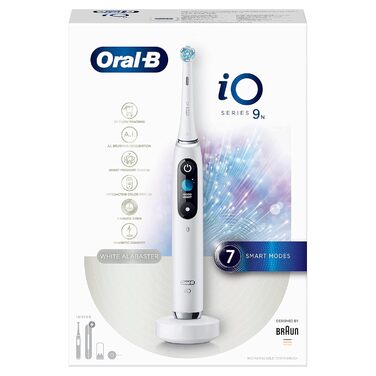 Електрична зубна щітка Oral-B Braun iO 9n, біла