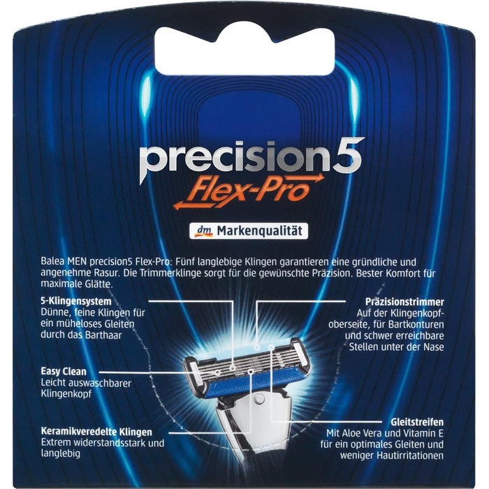 Леза для бритви Balea MEN precision5 Flex-Pro, 8 шт.