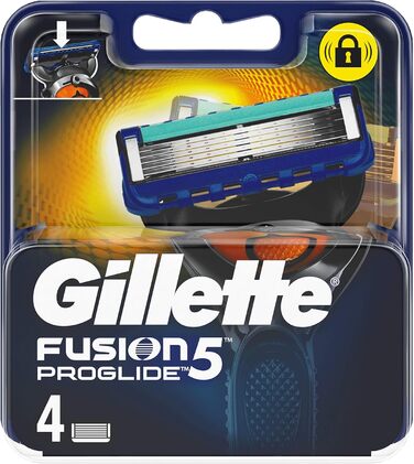 Леза для бритви Gilette Fusion5 ProGlide, 4 шт. и ука (1 упаковка)