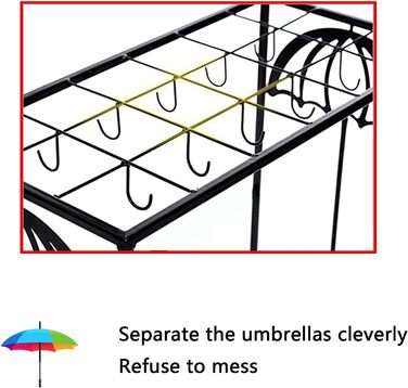 Тримач для парасольок RAABYU, металева підставка для парасольок підставка для парасольок чорна, біла, контейнер для парасольок, для зберігання 1025 парасольок, тримач для парасольки, для палиць для ходьби білий 18 ОТВОРІВ 10 ГАЧКІВ