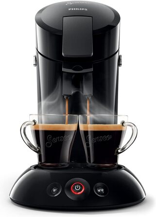 Оригінальна кавоварка Philips Appliances Senseo з піноутворювачем молока - технологія Coffee Boost і Crema Plus, 0,7 літра, чорна, (HD6553/65)