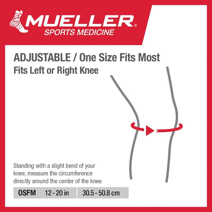 Гібридний наколінник Mueller Mueller Hybrid Wraparound Knee Support, OSFM