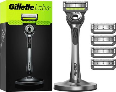 Волога бритва Gillette Labs для чоловіків, бритва з очисним елементом 5 лез бритви, подарунок для чоловіків, преміальна магнітна бритва 5 лез