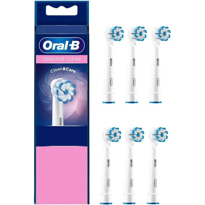 Змінні насадки для електричної зубної щітки Oral-B Sensitive Clean, 6 шт. білі ука (6 упаковок)