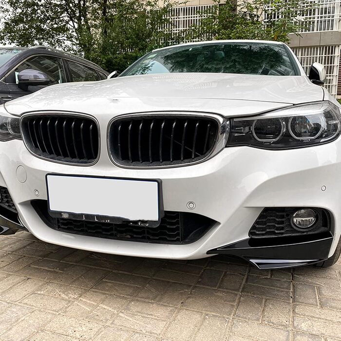 Для BMW 3 Series GT F34 320i 325i M Sport 2014-2019 передня бічна кутова спойлер глянець чорний глянець чорний