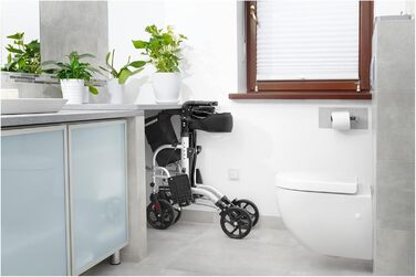 Транспортне крісло Uniprodo UNIROLL03 2in1 Rollator Допоміжний засіб для ходьби 2 в 1 з підставками для ніг