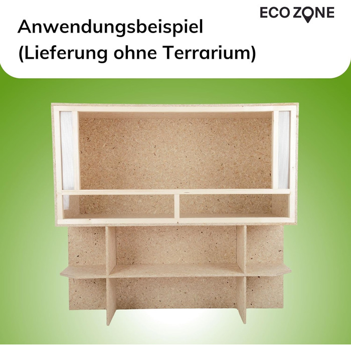 Дерев'яна тумба для тераріуму ECOZONE 100x50x50 см - Тераріуми на п'єдесталі для змій, рептилій та земноводних - OSB каркас