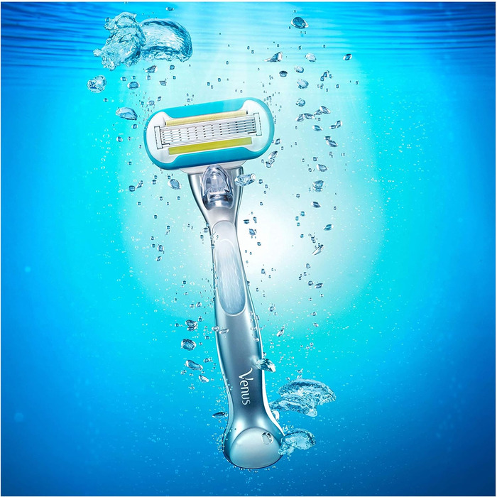 Подарунковий набір Gillette Venus Gillette Extra Smooth Platinum, жіноча бритва 2 леза бритви 1 футляр для леза 1 косметичка