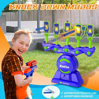 Для мішені Nerf Gun, від 6 7 8 9 10 11 12 років Хлопчик Різдвяні подарунки на день народження - Ігри в приміщенні та на відкритому повітрі для дітей синій