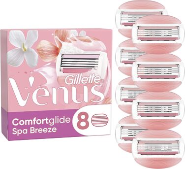 Леза для бритви Gillette Venus Comfortglide Spa Breeze жіночі, 8 змінних лез для жіночих бритв з 3-кратним лезом 8 лез Spa Breeze