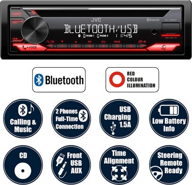 Автомобільна стереосистема CD/MP3 з Bluetooth/USB/AUX-IN, 822BT -