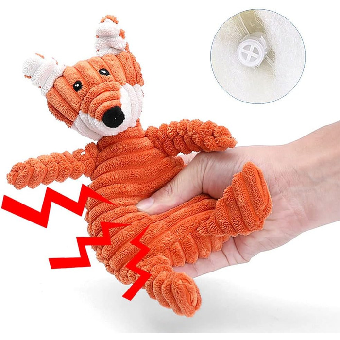 Іграшка Fox Dog Toy Squeaky Plush для маленьких собак, іграшки для цуценят, плюшеві іграшки для маленьких великих собак