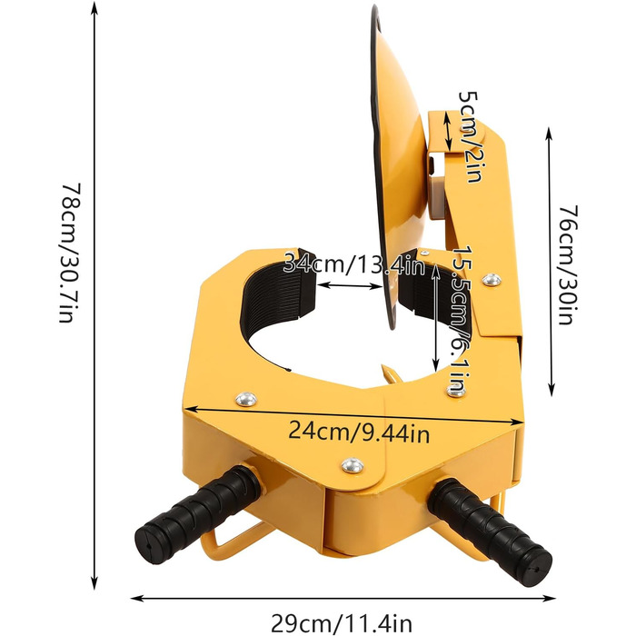 Блокування коліс, світло-жовтий замок шин, автомобільний кіготь, замок затискача колеса для легкових автомобілів, причепів, вантажівок, позашляховиків, автофургонів для парковок та гаражів