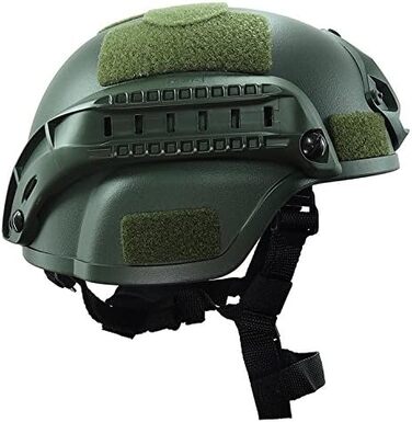 Шолом з бічною рейкою та кріпленням NVG OD, 2000 Style Softair Tactical Combat Army Military Airsoft Paintball