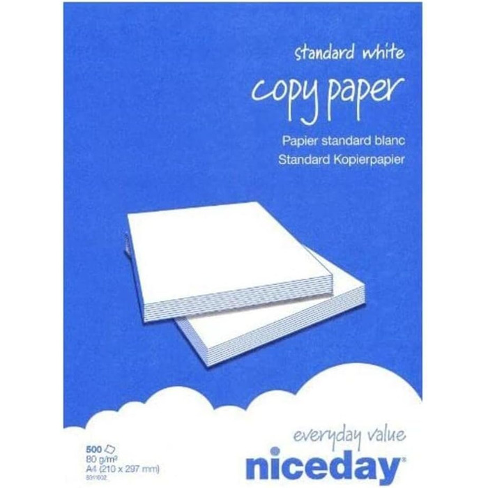 Копіювальний папір формату Niceday формату А4 80 г/м білий 500 аркушів