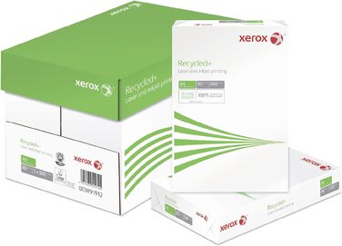 Папір Xerox Recycled 003R91912 - DIN A4 80 г/м - копіювальний папір для лазерних принтерів і копіювальних апаратів - виготовлений зі 100 переробленого паперу - 1 коробка, 5 упаковок, 2 500 аркушів