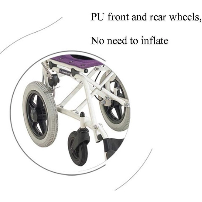 Інвалідний візок, легкий інвалідний візок для водіння для дорослих, складаний портативний туристичний скутер з алюмінієвого сплаву для людей похилого віку з обмеженими можливостями, портативний